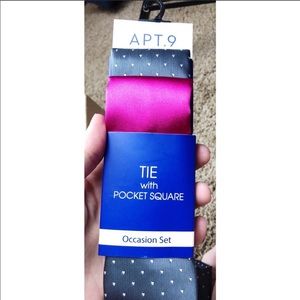 Apt. 9 Accessories - New apt 9 tie pocket square set small hearts Apt. 9 Accessories - New apt 9 tie pocket square set small hearts